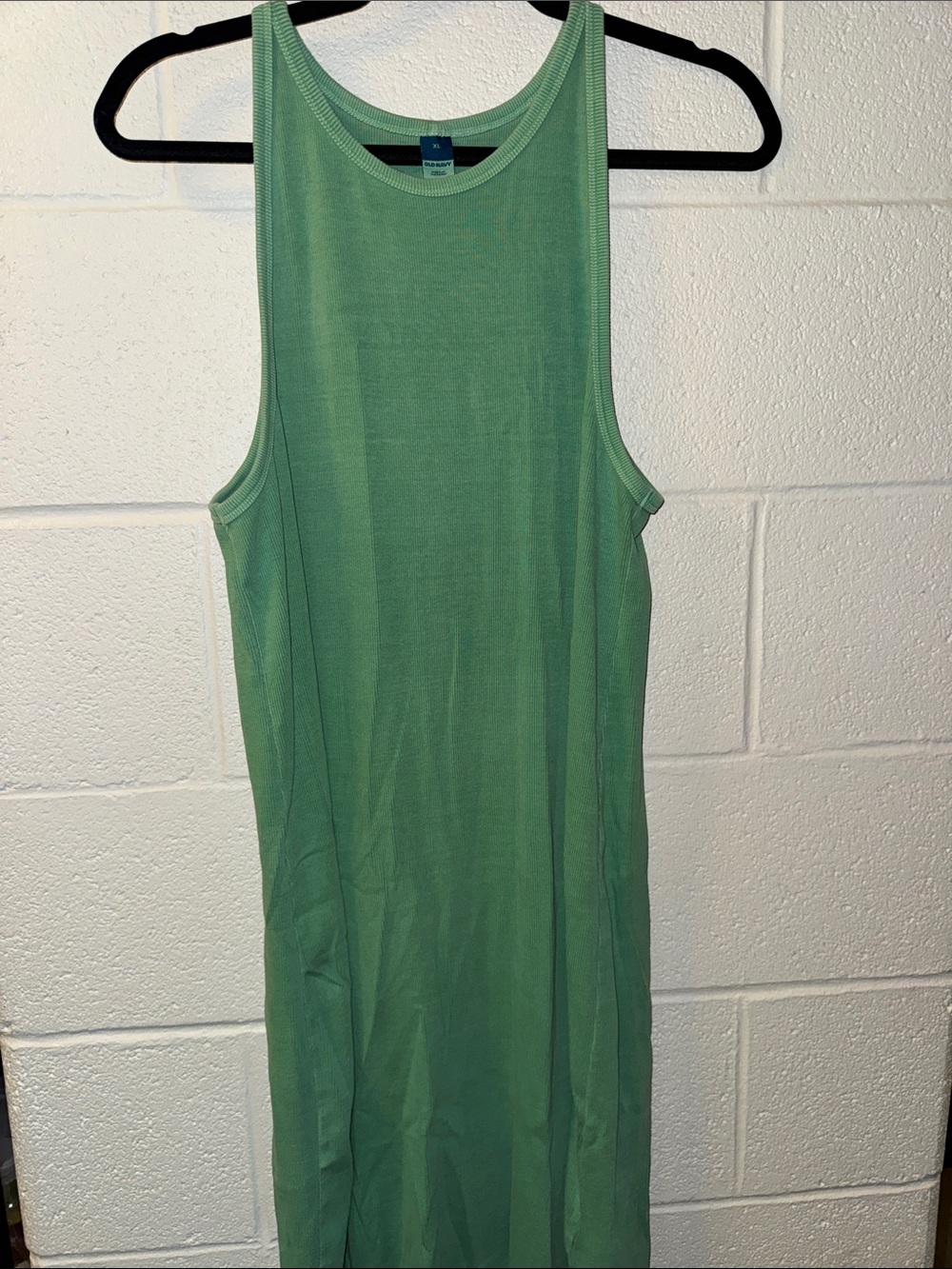 Old Navy Mint Green Ribbed Tank Midi Dress